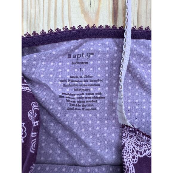 Apt. 9 Intimates Purple Polka Dot Chemise Nightgown Womens Large - Picture 8 of 10